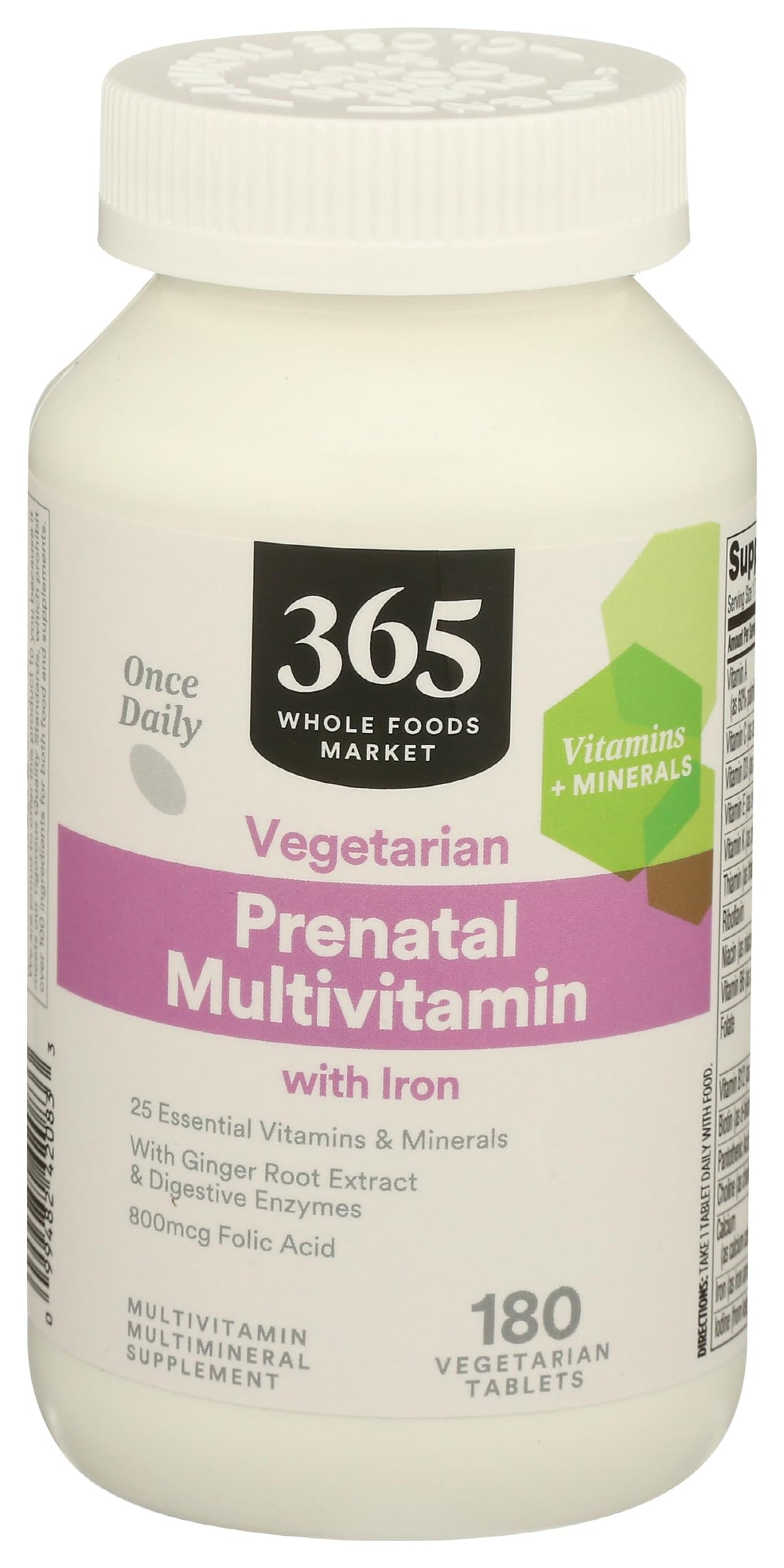 365 by Whole Foods Market Prenatal Multi bottle front for daily prenatal support