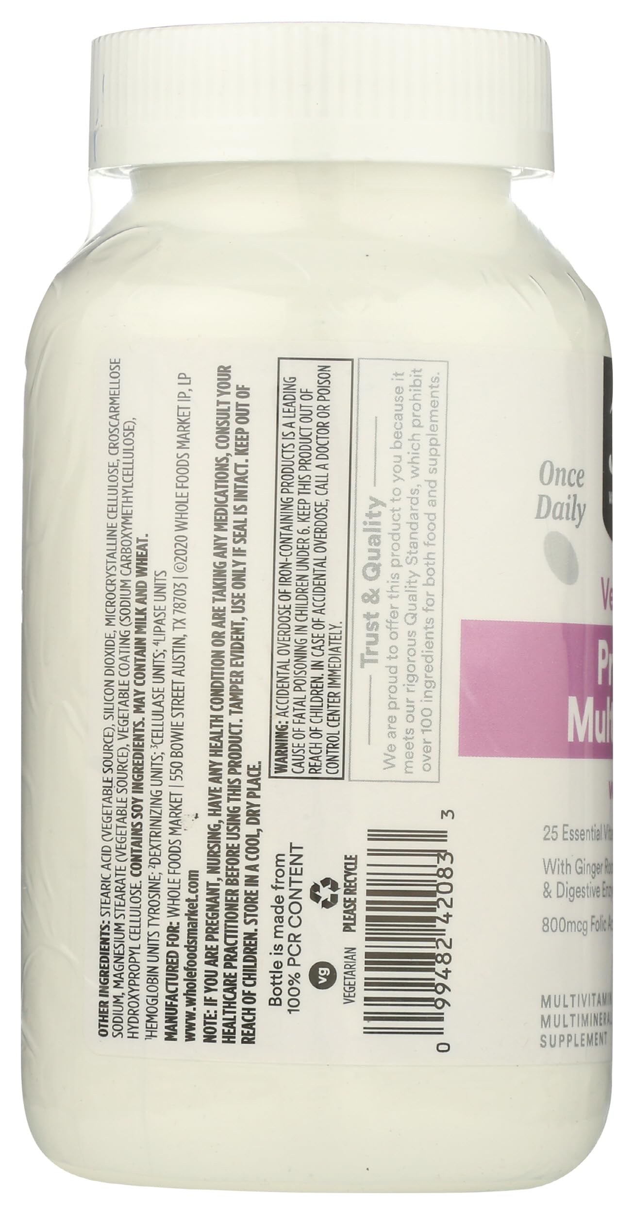 365 by Whole Foods Market Prenatal Multi bottle in neutral tones fits everyday self-care