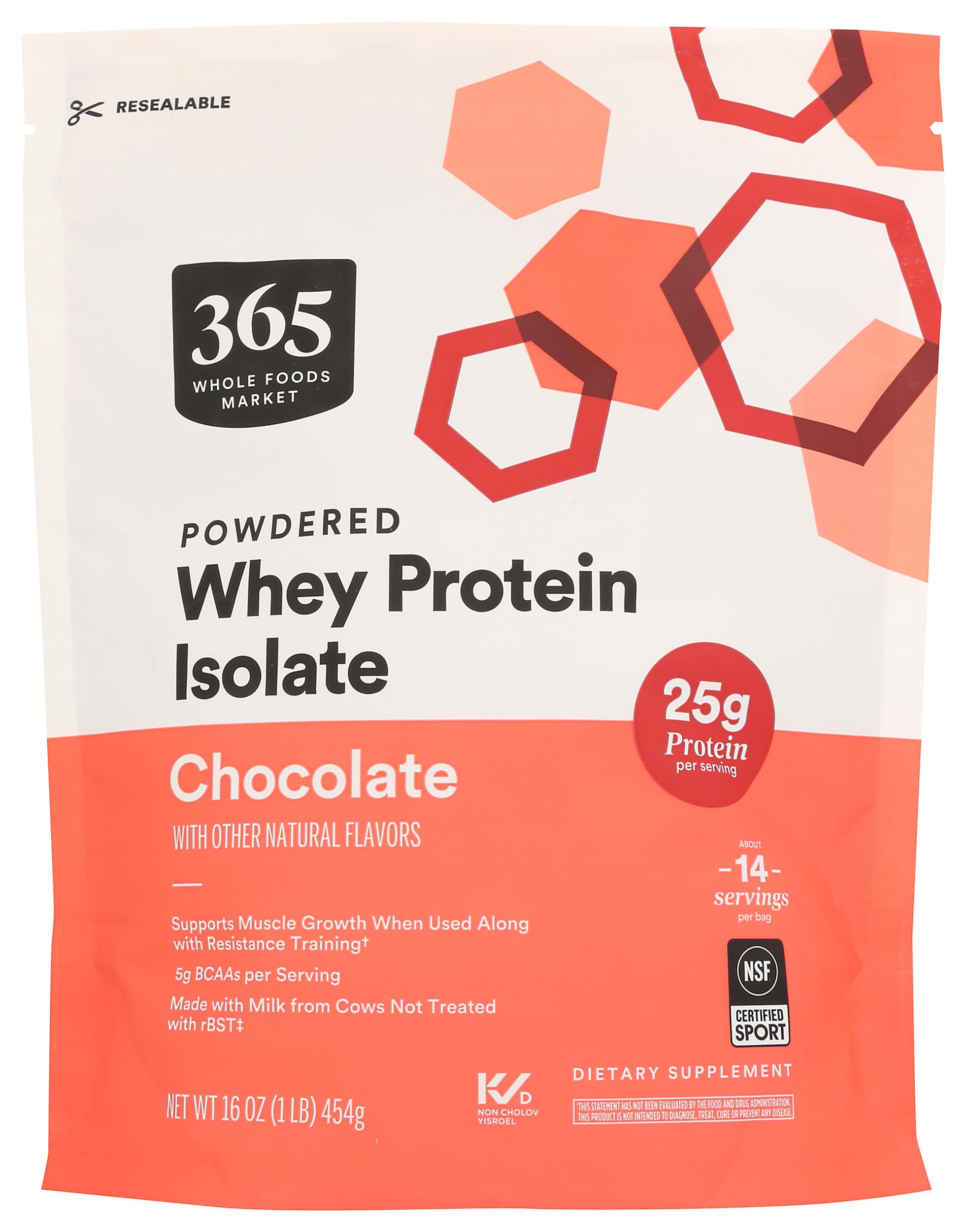 365 by Whole Foods Market chocolate whey protein isolate bottle ready for post-workout shakes