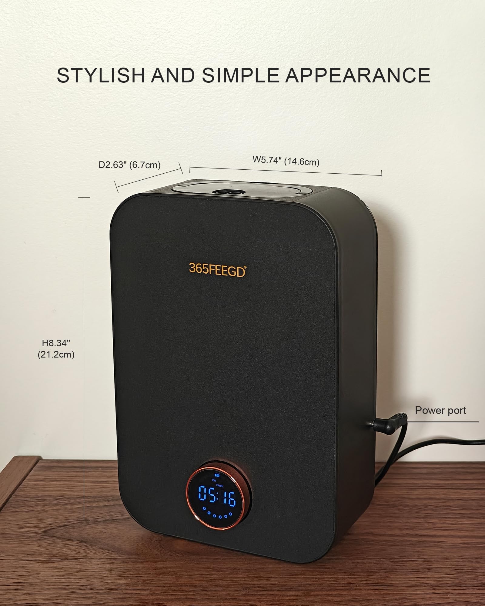 365FEEGD Diffuser provides aroma coverage up to 1700 sq ft for larger spaces.