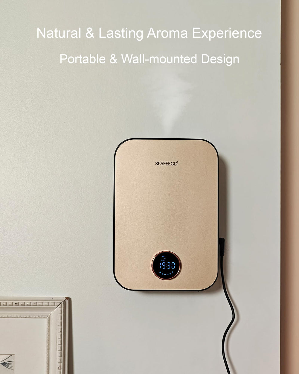 365FEEGD diffuser wall-mount option demonstrates space-saving versatility