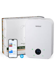365FEEGD waterless diffuser on table delivers long-lasting aroma for living spaces.