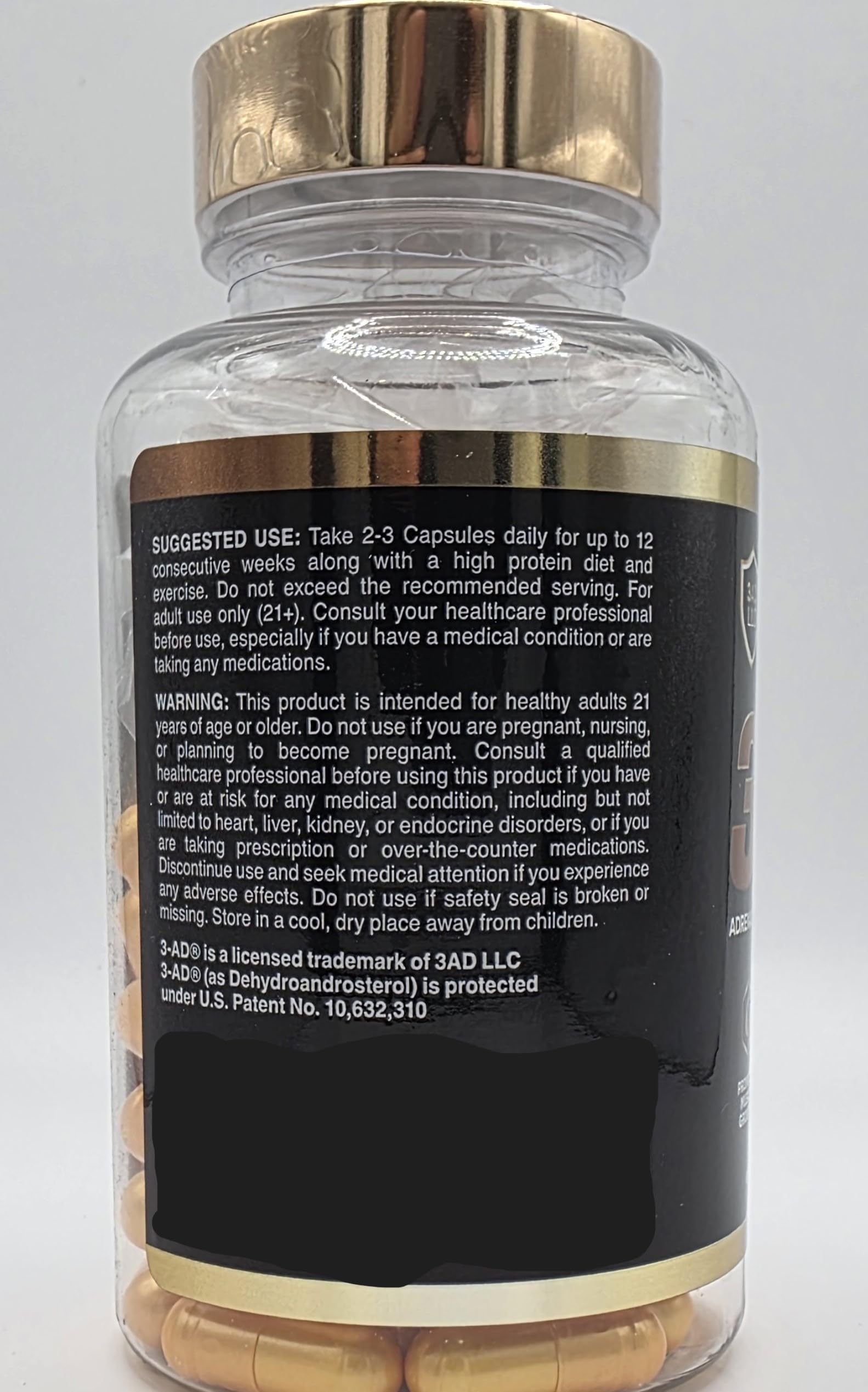 3AD Black Series product shot with bold branding for lifters