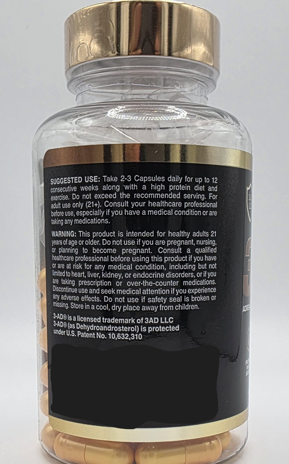 3AD Black Series product shot with bold branding for lifters