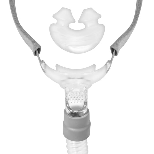 3B Medical Rio II nasal pillow side view, compact design for easy wearing.