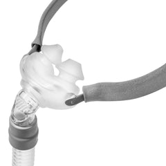 3B Medical Rio II soft sleeves touching cheeks for added comfort.