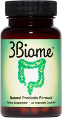 3Biome natural probiotic bottle for daily gut balance.