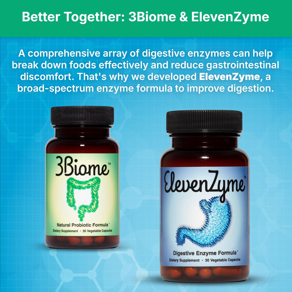 3Biome packaging shows vegan gluten-free certification.