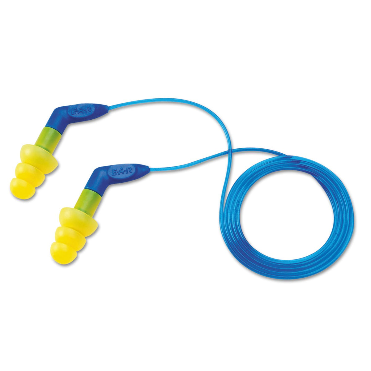 3M E-A-R Ultrafit Plus earplugs in yellow offer reusable hearing protection for loud environments