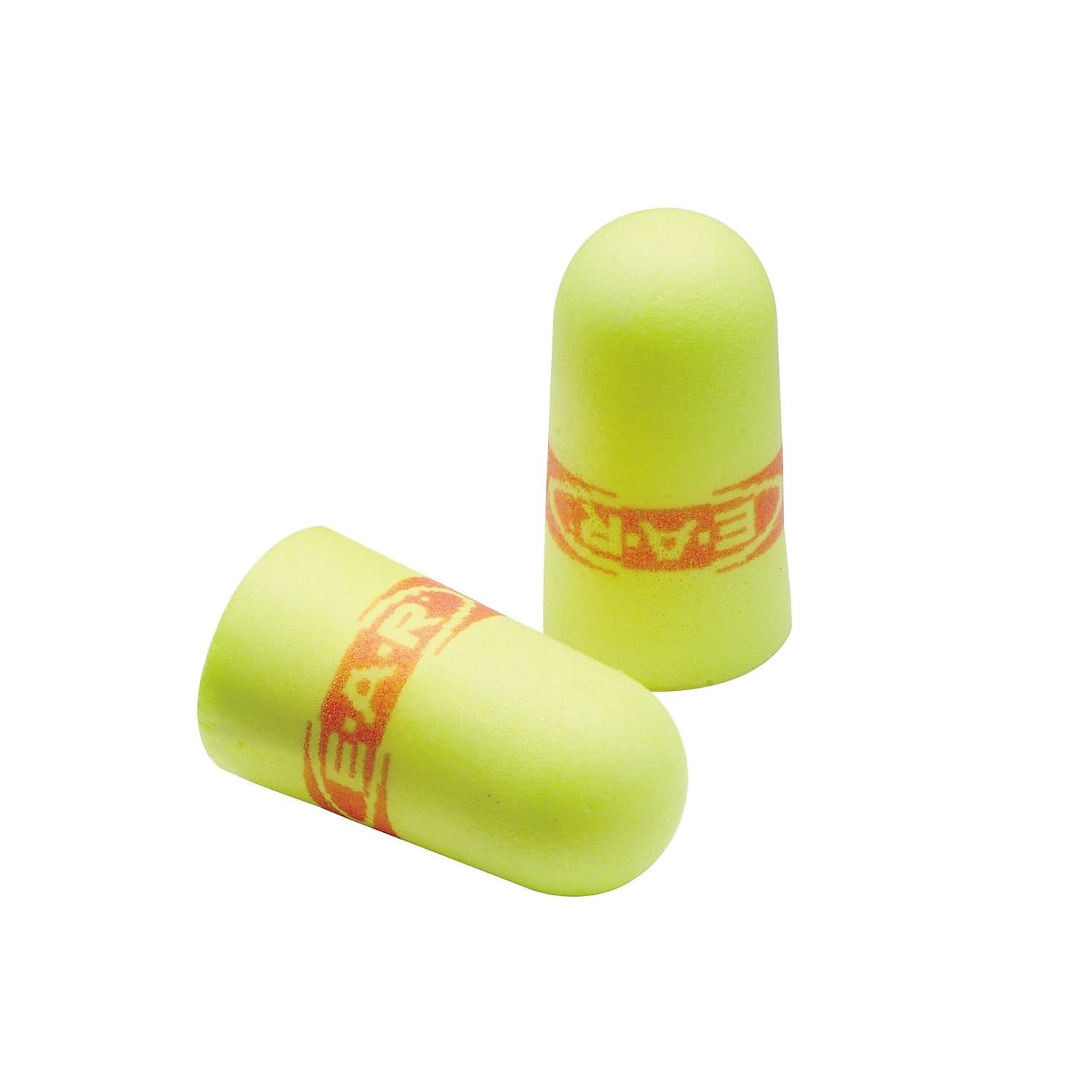 3M E-A-Rsoft SuperFit earplugs with orange fitting ring offer secure, comfortable noise reduction for industrial work