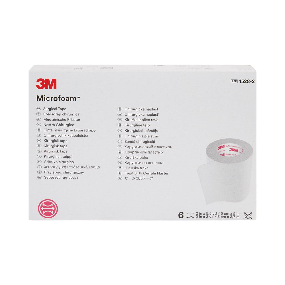 3M Microfoam Tape applied to skin demonstrates securement on curved surfaces