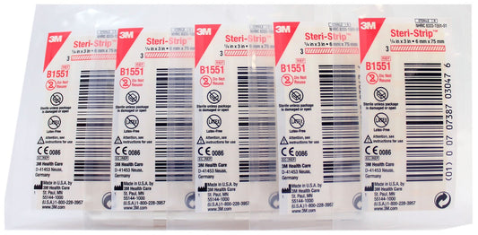 Close-up of 3M Steri-Strip Blend Tone adhesive ready for quick closure
