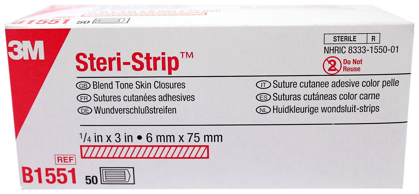 3M Steri-Strip Blend Tone Skin Closure on breathable backing for comfort