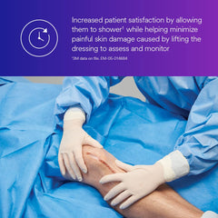 Breathable acrylic pad in 3M Tegaderm Absorbent Clear Acrylic Dressing handles light to moderate exudate