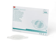 3M Tegaderm Absorbent Clear Acrylic Dressing oval in use showing transparent wound view