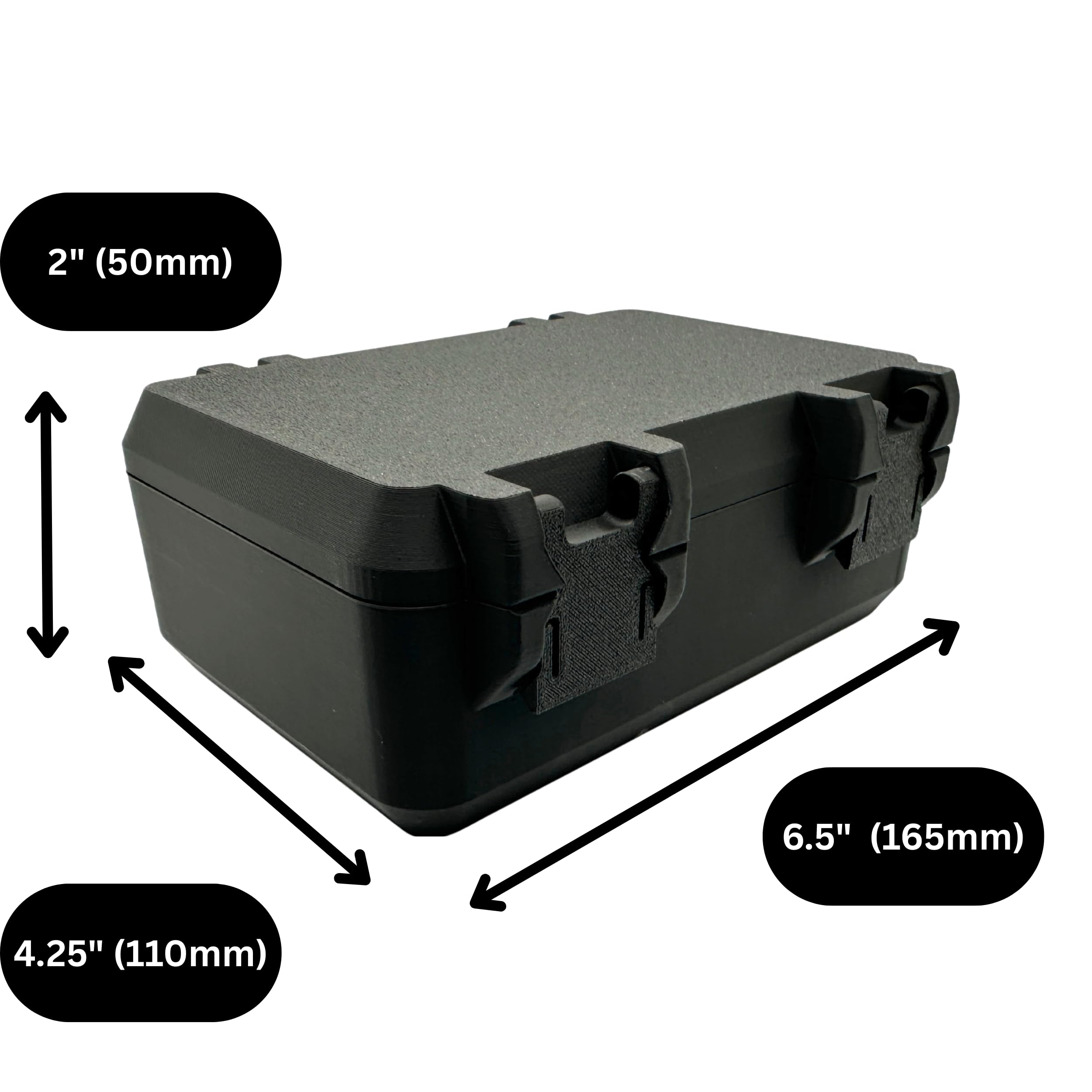 3ml vial storage case secure snap-latch protects contents during transport