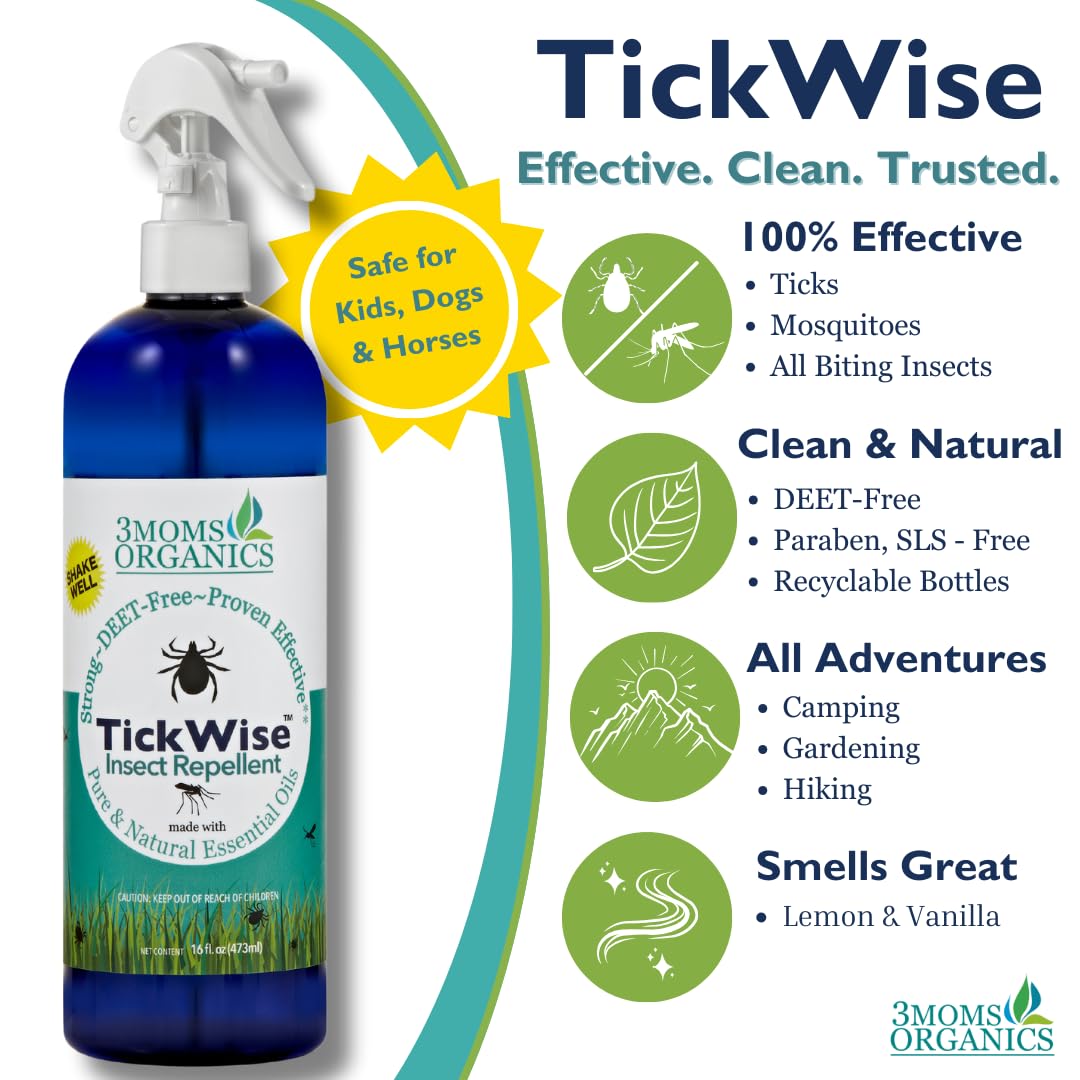 Applying TickWise to clothing and skin before outdoor activities