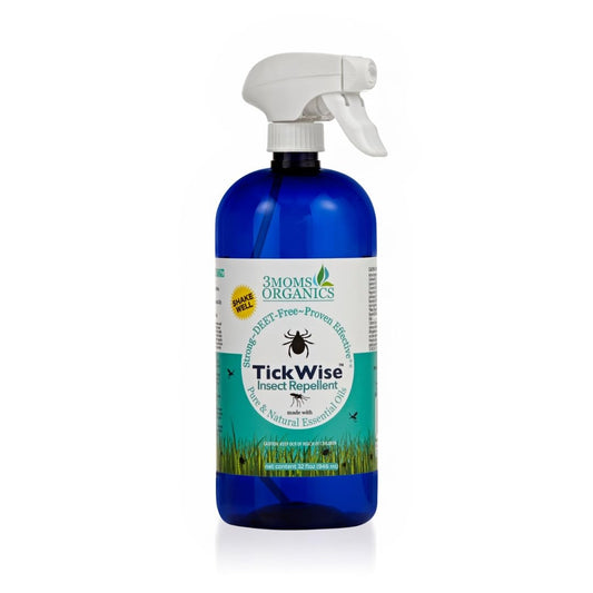3MOMS ORGANICS TickWise bottle pour for easy outdoor protection.