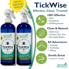 Dog-friendly TickWise being used safely on a pet.