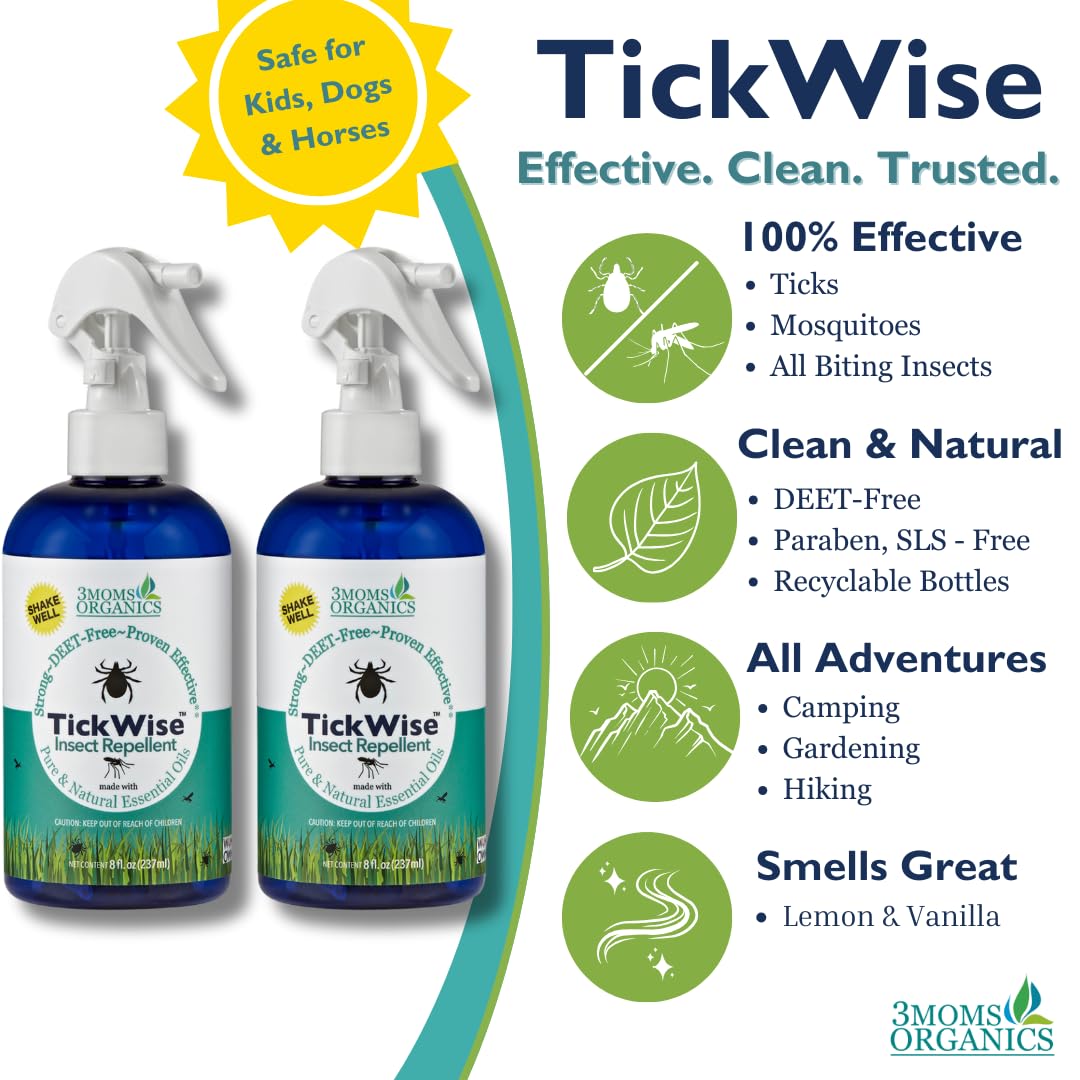 TickWise ingredients: cedarwood, citronella, lemongrass for natural repellent.
