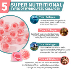 4 BIRDIES GOLF Collagen Gummies bottle close-up highlighting hydrolyzed peptides