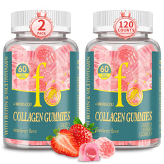 4 BIRDIES GOLF Collagen Gummies for Women strawberry tub shown, supporting skin and nails