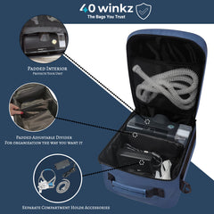 40Winkz CPAP travel bag side view highlights lightweight design for easy carry.