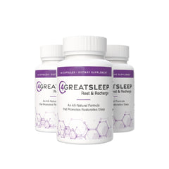4GreatSleep bottle close-up showing natural sleep support