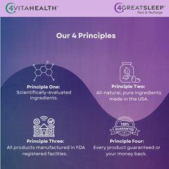 4GREATSLEEP capsules being poured for a calm bedtime ritual.