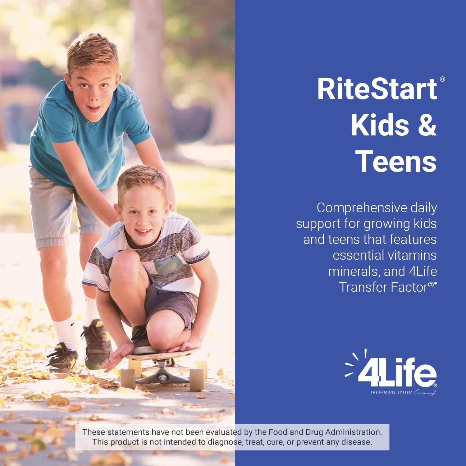 4Life RiteStart ingredient label showing 22 essential vitamins and minerals.