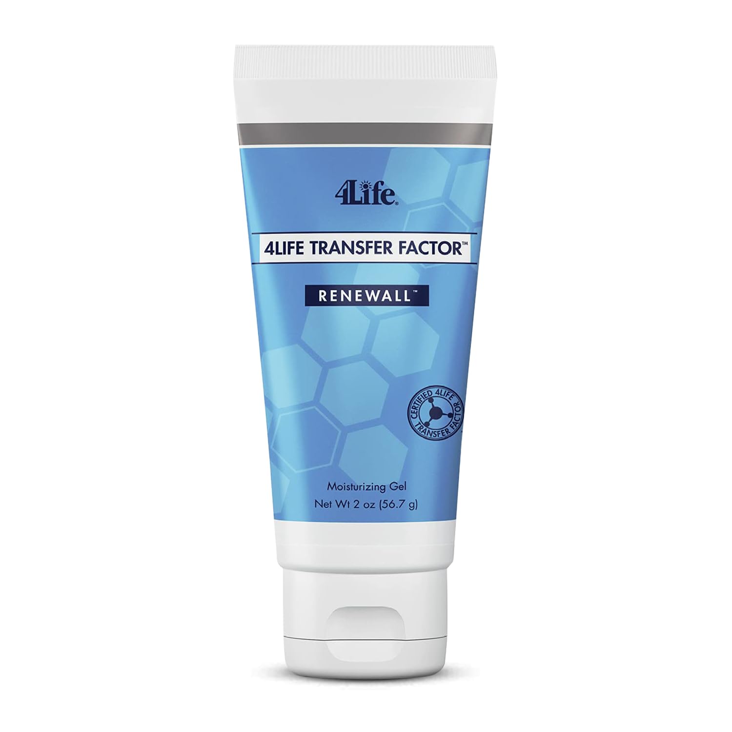 4Life Transfer Factor RenewAll Gel bottle close-up showing soothing botanical blend