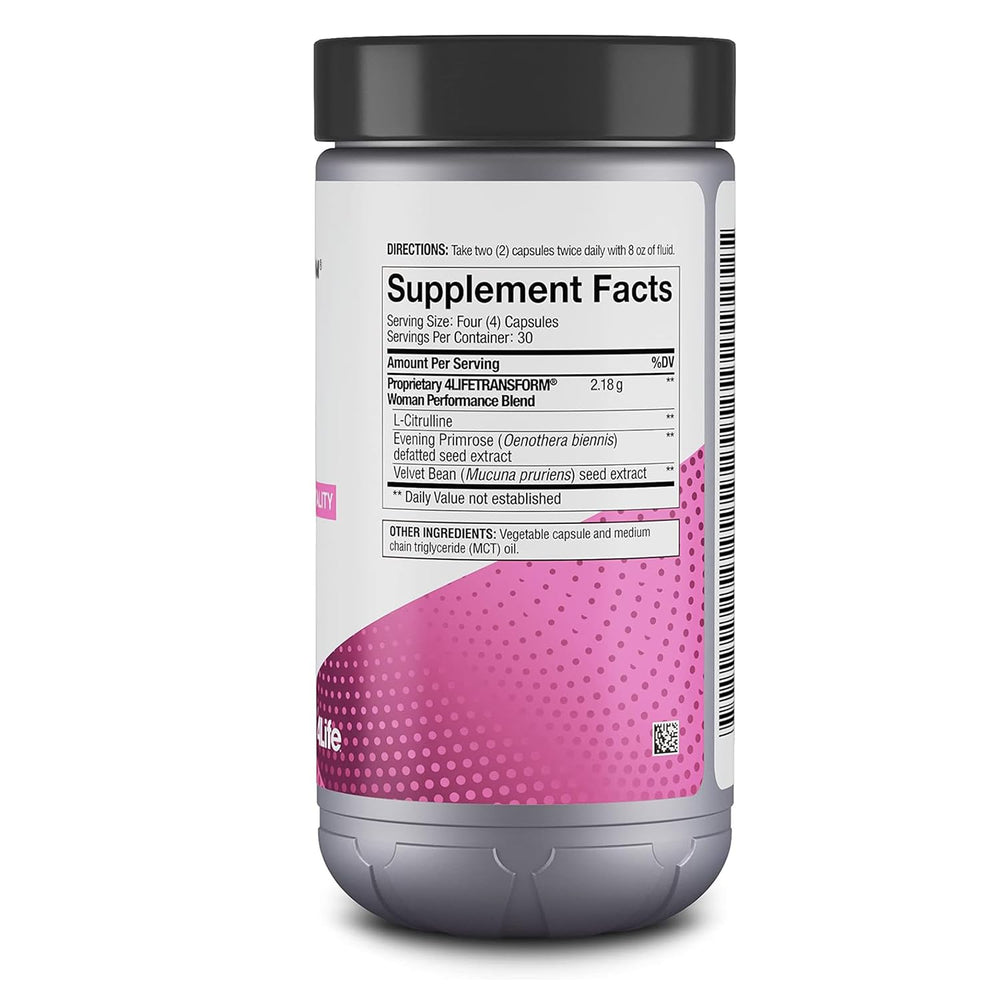 4Life Transform Woman capsules in hand ready for daily wellness routine