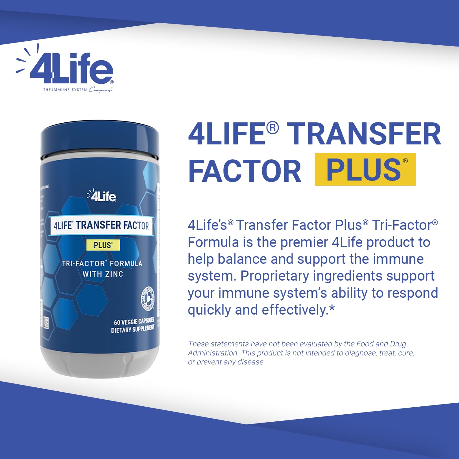 4Life Transfer Factor Plus with Zinc bottle supports immune balance.