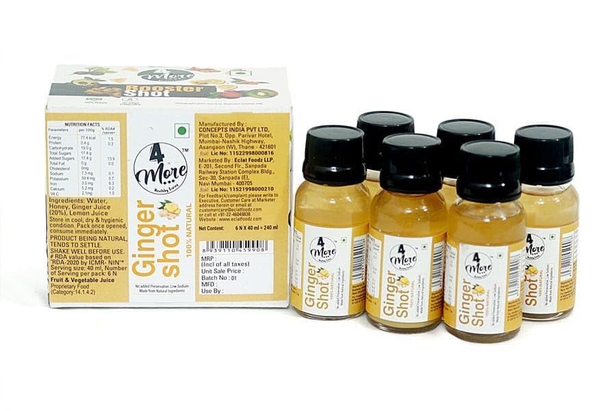 4MORE Natural clean-label shot with no artificial additives.