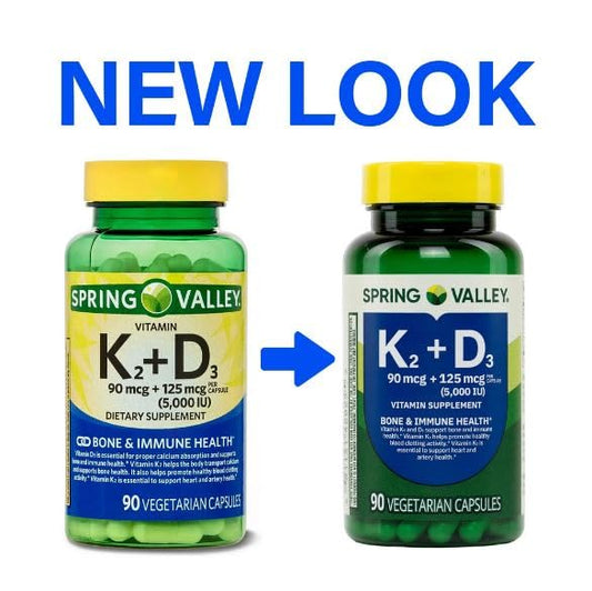 4TOPCARE Vitamin K2 D3 label close-up showing dosage and ingredients