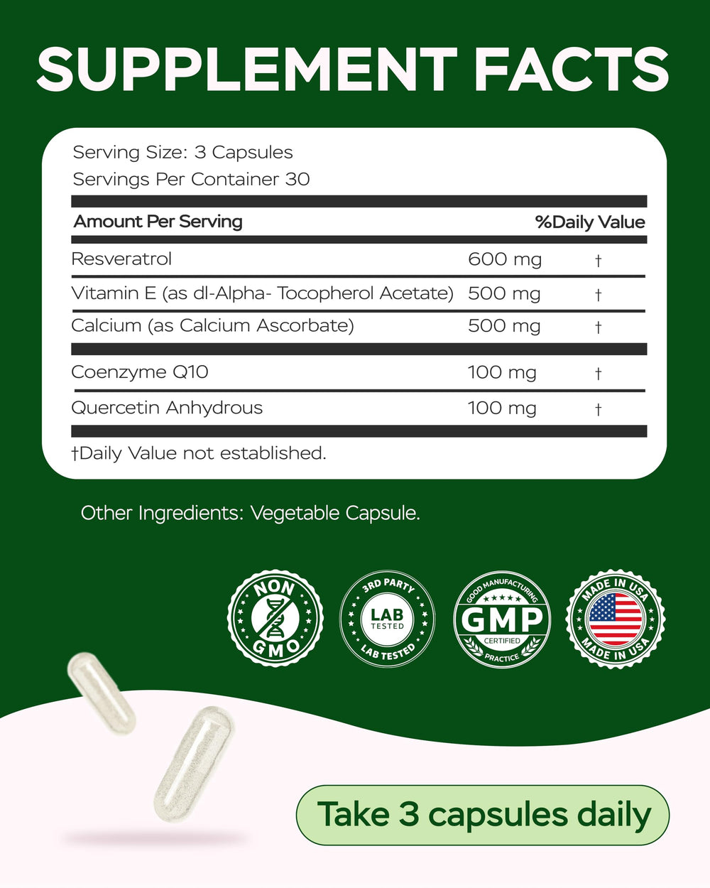 4Well Resveratrol Calcium Ascorbate ingredient depiction for vascular support