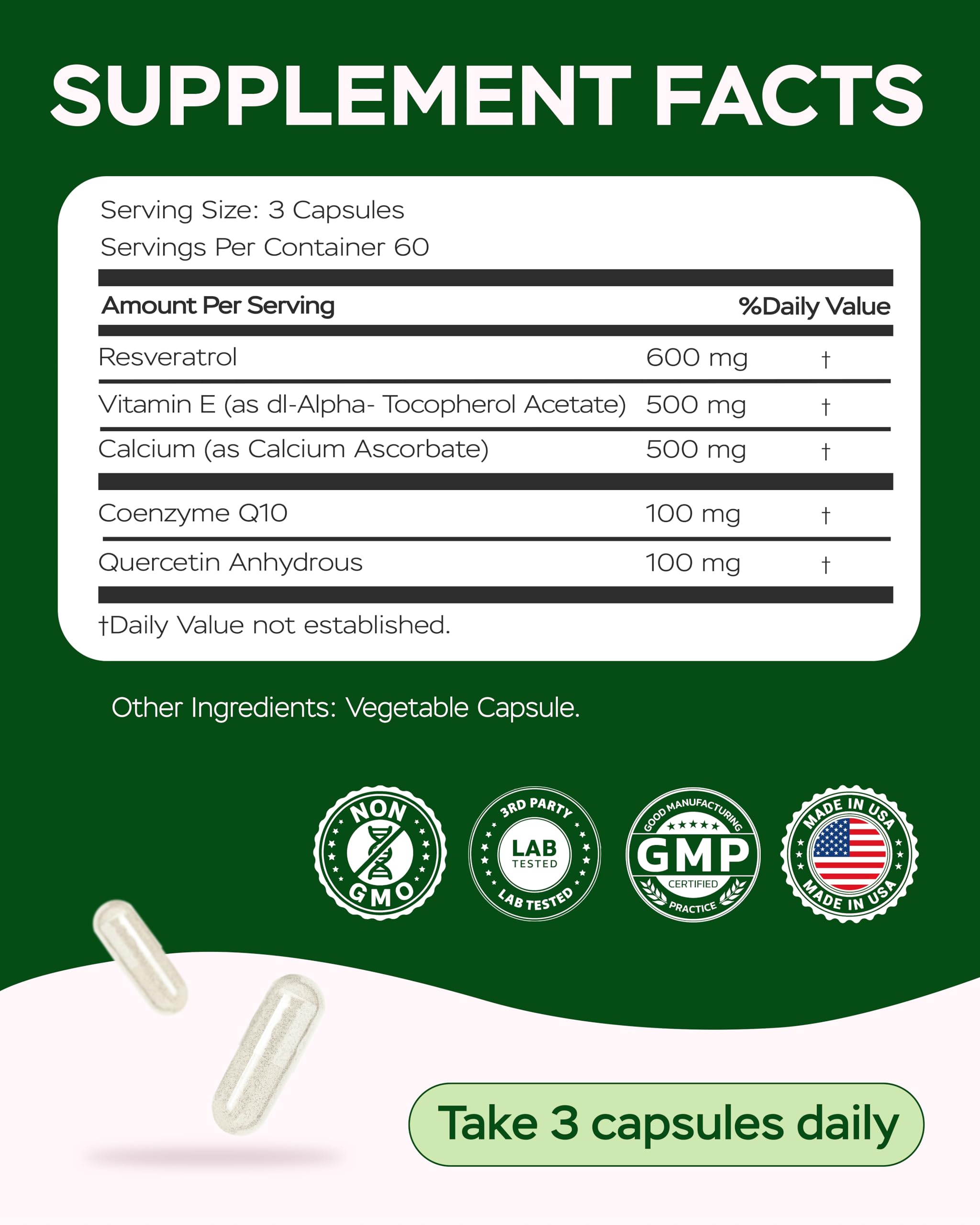 4Well Resveratrol quercetin capsule enhancing absorption
