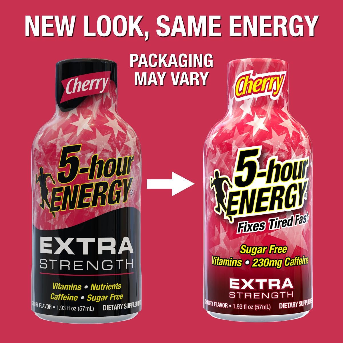 5-hour ENERGY caffeine 230 mg boost communicates strong energy for demanding days