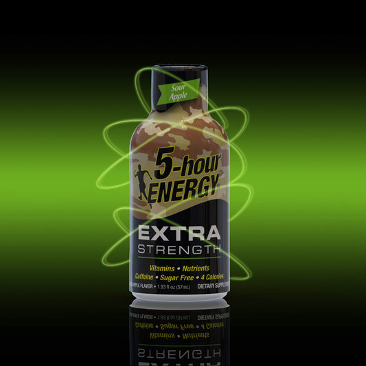 5-hour ENERGY Shot etiqueta diseño, fácil de identificar
