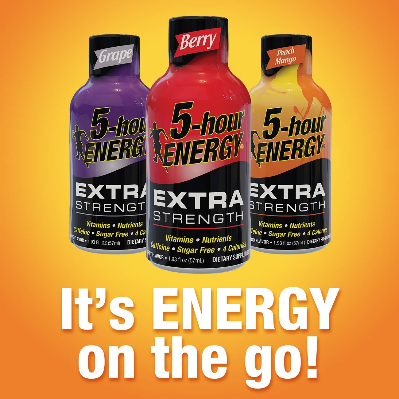 5-hour ENERGY Sour Apple travel bag setup for long trips.
