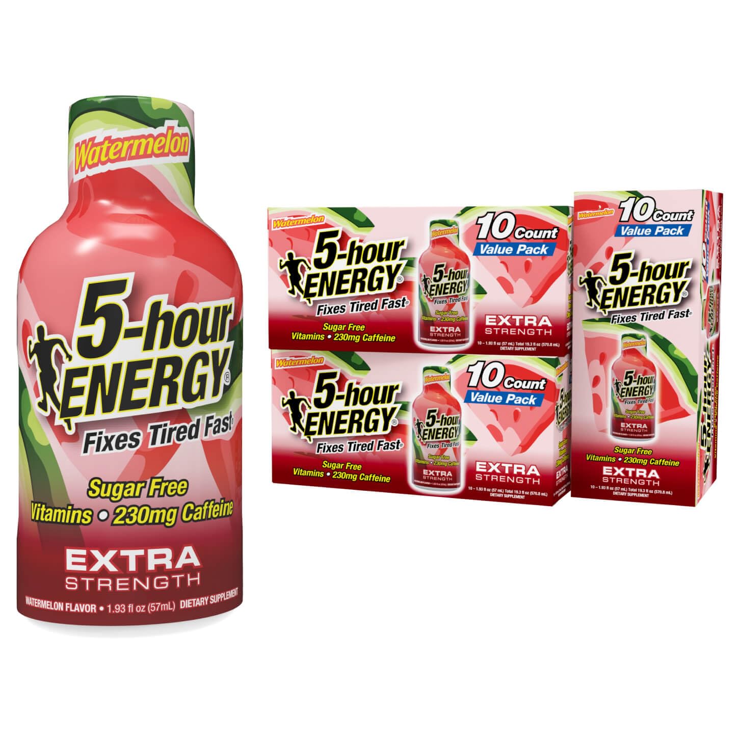 5-hour ENERGY Watermelon energy shot bottle for a quick morning boost on the go