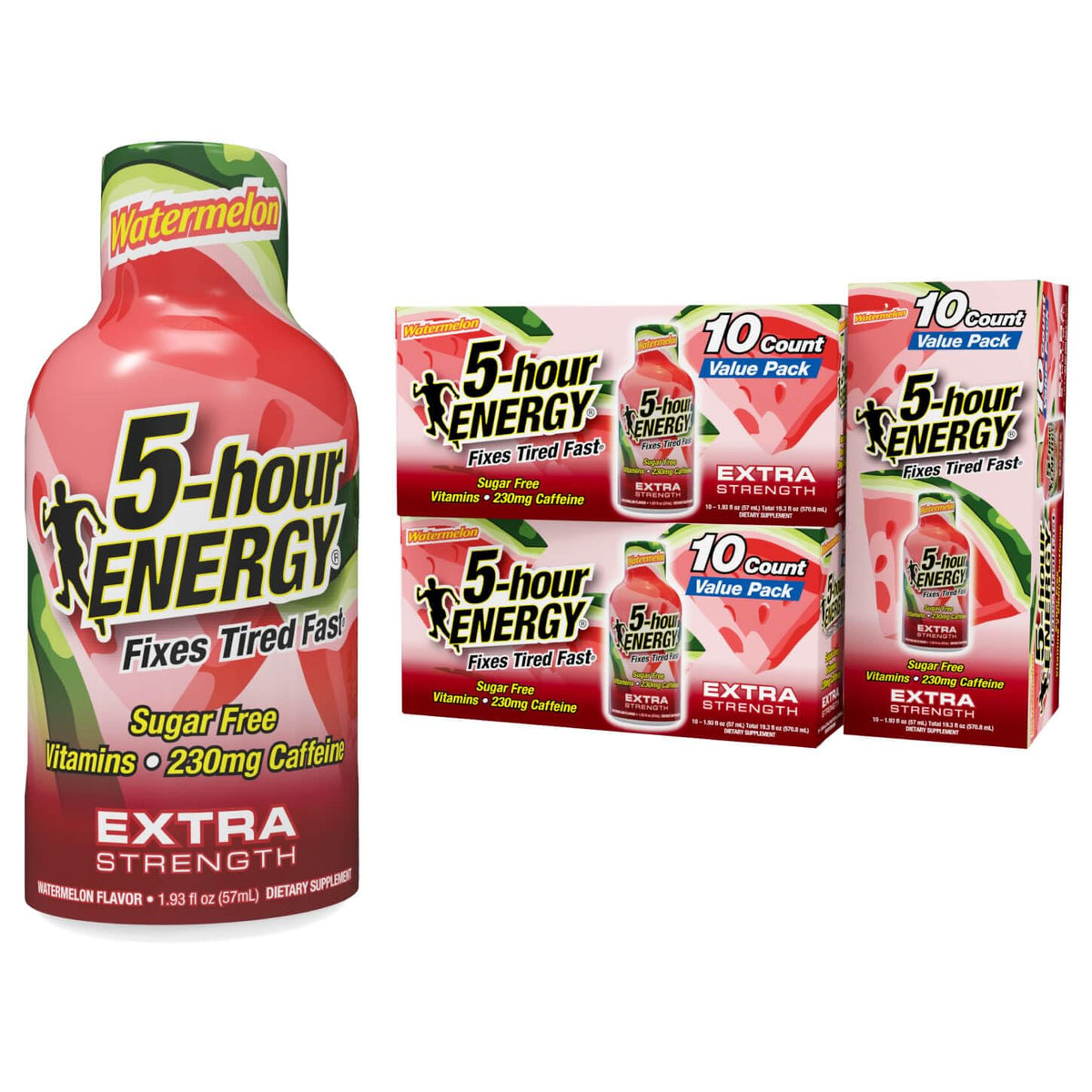 5-hour ENERGY Watermelon energy shot bottle for a quick morning boost on the go