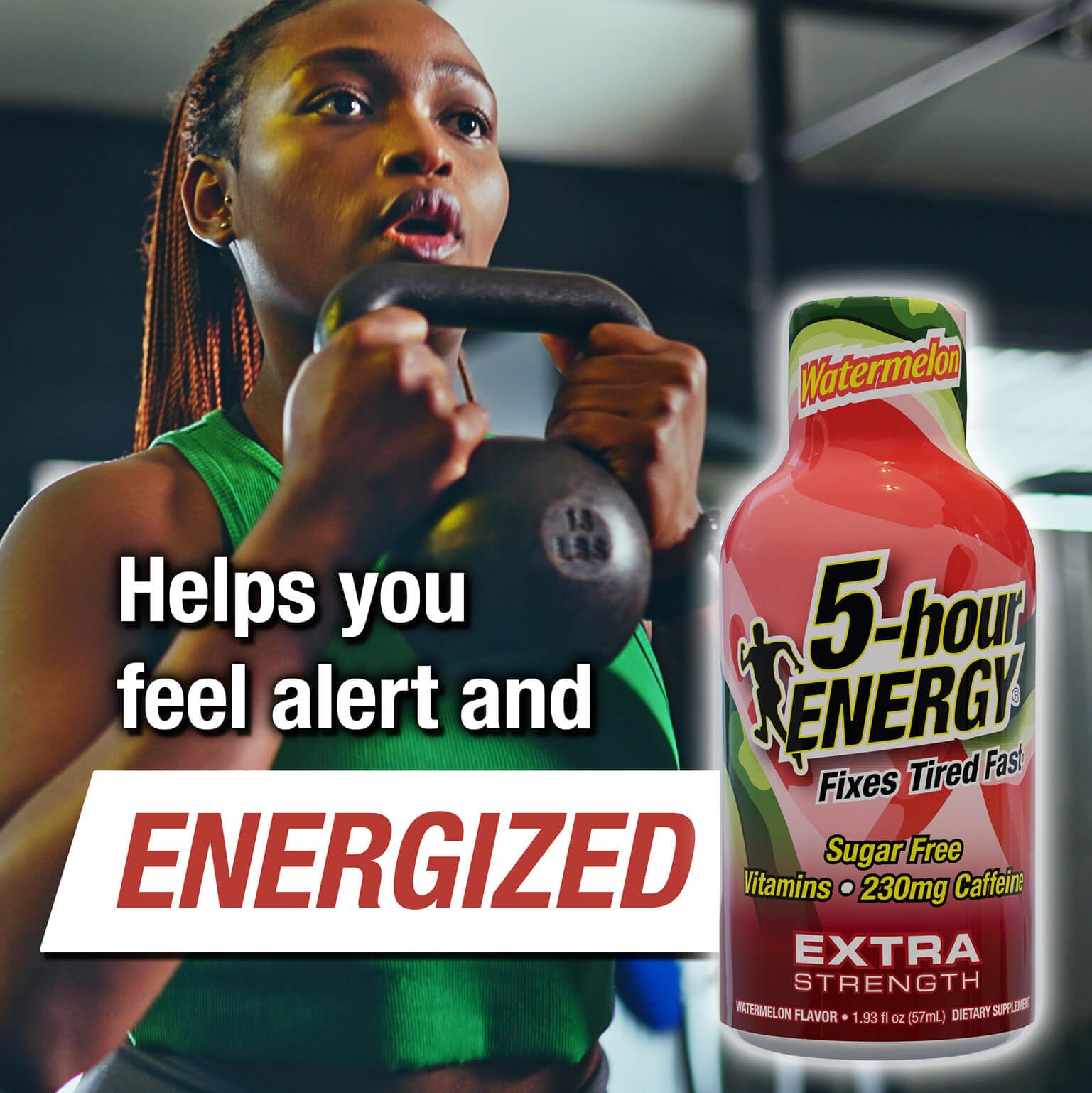 5-hour ENERGY Watermelon Shot zero calories and zero sugar formula