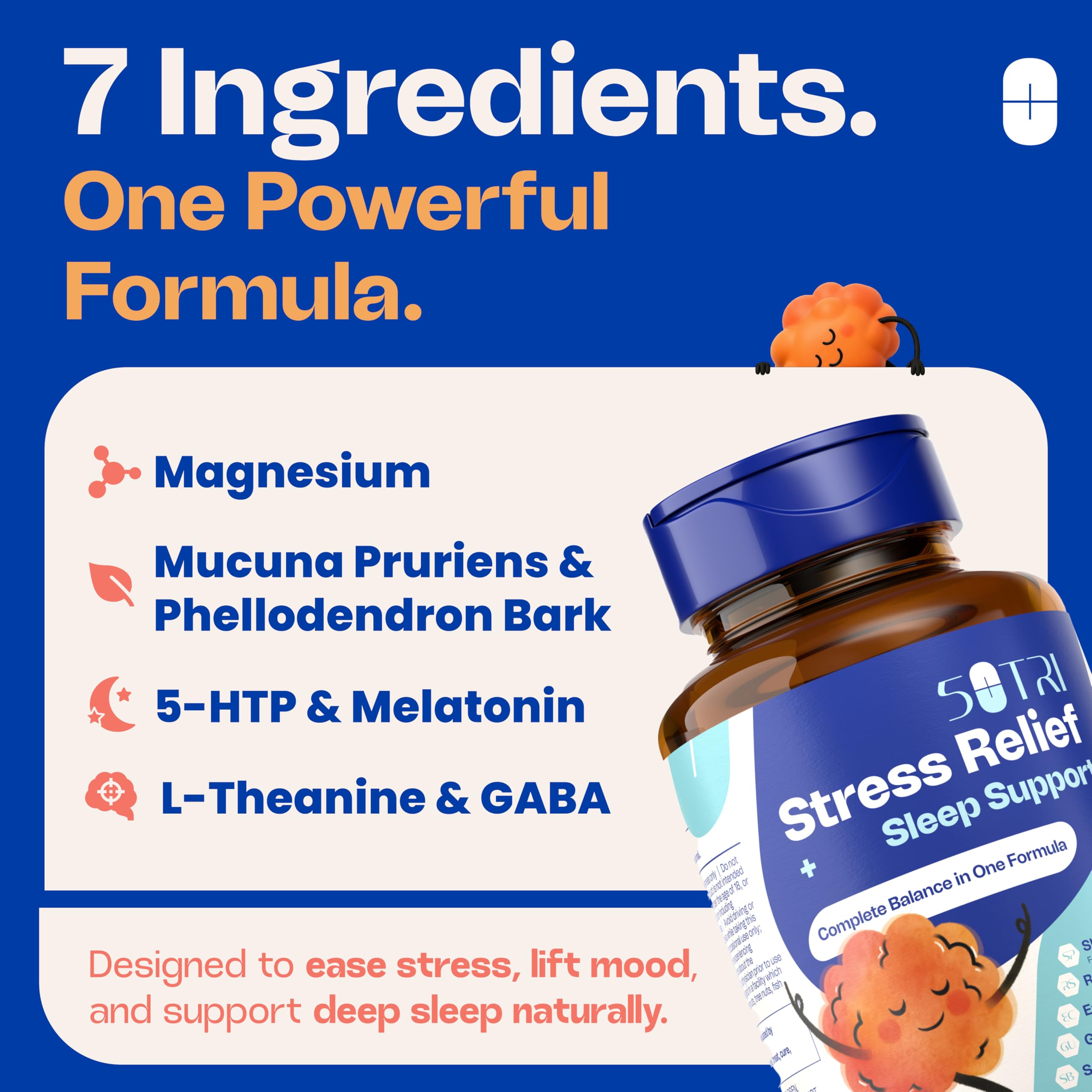 Inside bottle view of capsules showing an unflavored option for sensitive tastes