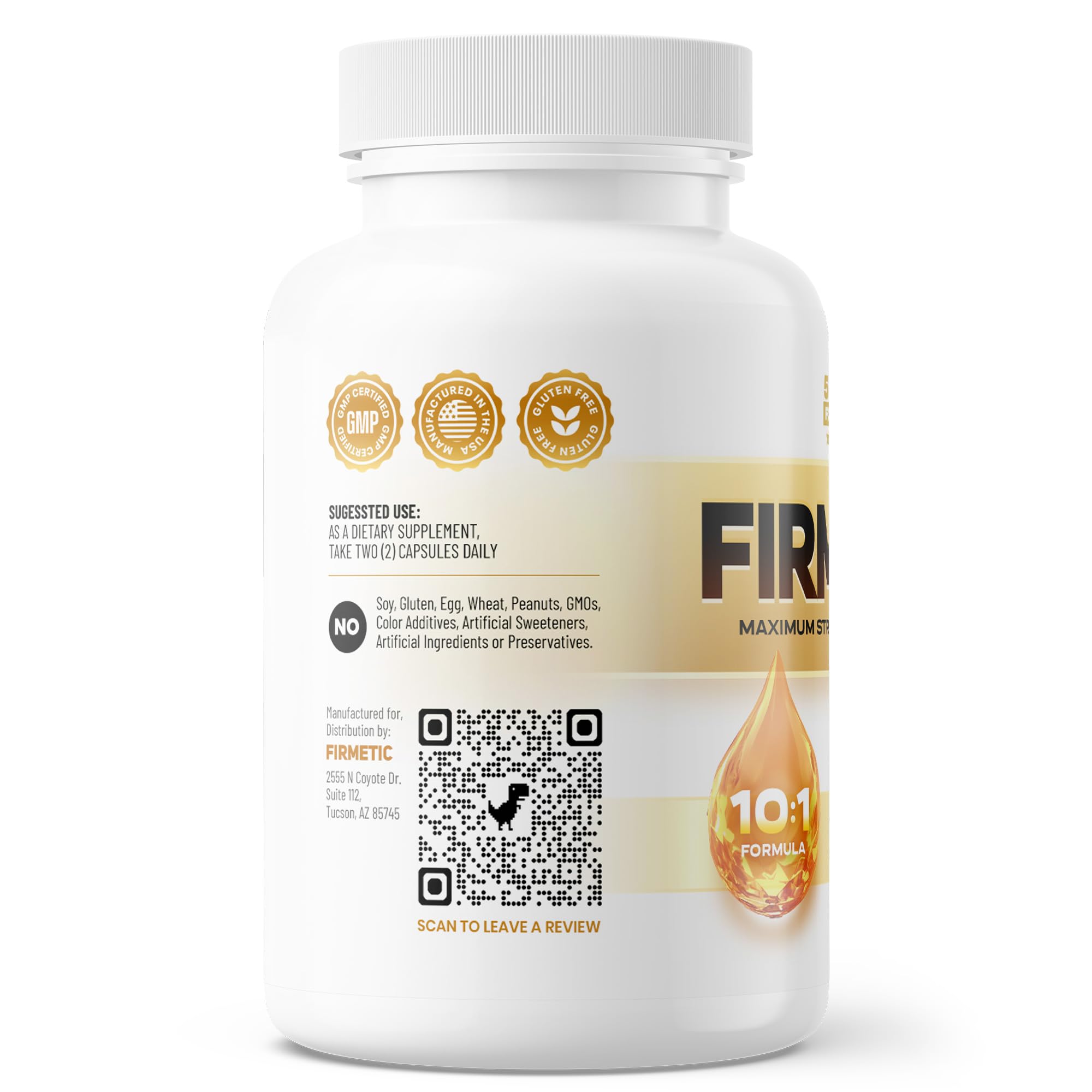 Firmetic pills in blister pack for convenient travel