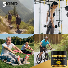 Dermatologically tested 5kind arnica cream suitable for sensitive skin.