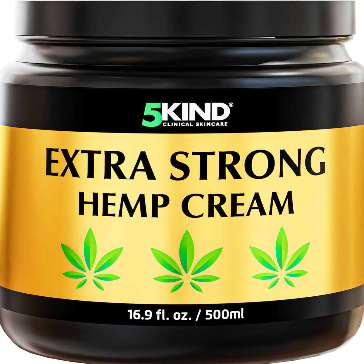 5kind extra strong hemp cream bottle for deep muscle relief