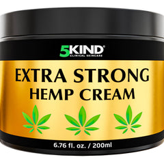 5Kind Extra Strong Hemp Cream bottle top for easy grip during massage