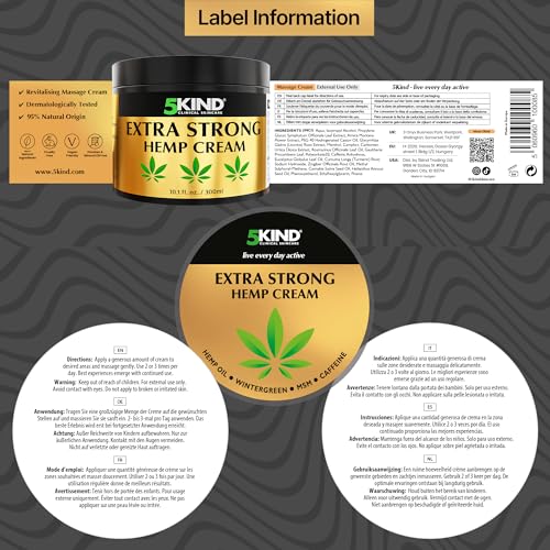 5kind Extra Strong Hemp Cream on neck demonstrates soothing massage
