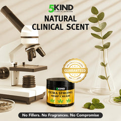5kind Extra Strong Hemp Cream packaging back panel highlights ingredients